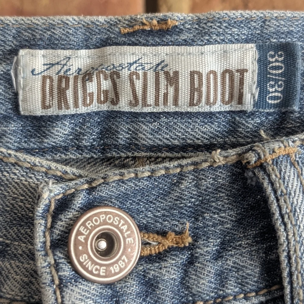 Aeropostale Driggs Slim Boot Classic Blue Jeans, Lightwash 30 x 30
